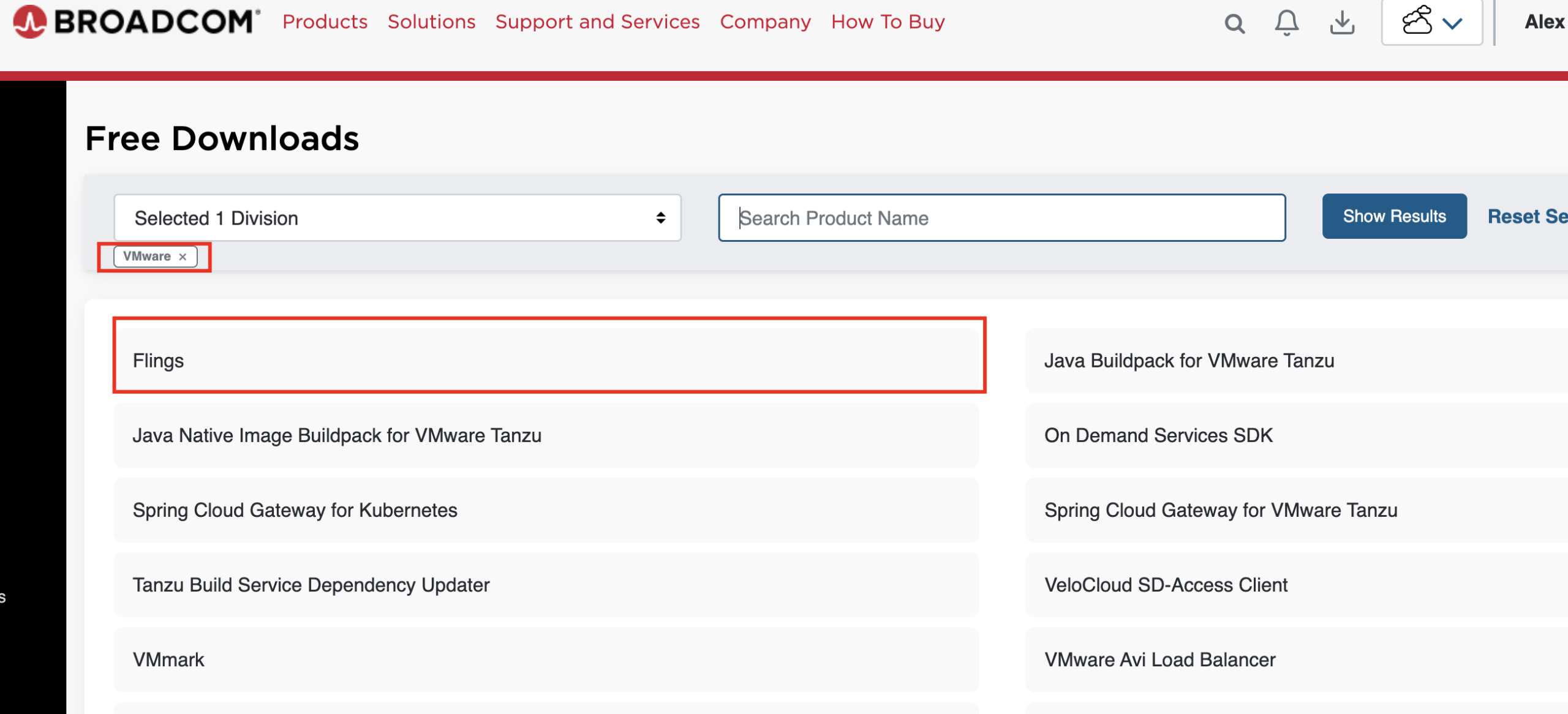 Утилиты VMware Flings теперь доступны в разделе Free Downloads портала Broadcom Support Portal (BSP)